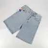 Men's Shorts Vintage Cartoon Graphic Denim HARAJUKU STYL BIG BOY Haftowe workowate dżinsy na siłownię koszykówka mężczyzn ubrania