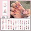 European Beauty Fake Nail Extension Form Pink Ballet Dance Performance Nail Art Deco Artificial Internet Celebrity Complete Gel Dyra Nail Kit