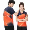 Masculino feminino crianças tênis de mesa jerseys ping pong camiseta manga curta esportes topos casal tênis de mesa uniformes roupas 240306