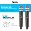 Microphones DGNOG UHF MICROPHONE G02ファミリーカラオケエンターテイメントパーティー講堂およびオフィスミーティング用ワイヤレスシステム