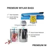 Sacs d'emballage en gros en plastique transparent pour le stockage des aliments sac Mylar transparent refermable pochettes debout grande preuve d'odeur petite goutte de Dhcr3