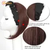 Synthetische pruiken meifan synthetische bob rechte topper haarstuk hoofdband halve pruik clip in haar vals haarstukje met zwarte haarband 240329