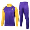 2023 2024 Real Madrids Adulte Enfants Football Veste à glissière Survêtement Veste Benzema Costume de sport MODRIC Costume d'entraînement DE BRUYNE Vêtements de sport à capuche