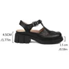 Sandales ASILETO marque Mary Janes femme chaussures bout rond talons épais 4.5 cm boucle T-strap grande taille 42 43 écolier loisirs été