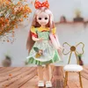 30CM BJD Hinged Doll and Skirt Set 3D Simulation Eye Multi Joint Mobile Plaything Girl DIY Dressing Toy Childrens Birthday Gift 240304