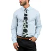 Bow Ties krowa krawat krawat czarne plamy retro swobodny szyja dla unisex dorosły codzienne noszenie impreza jakość kołnierza projekt akcesoria krawat