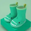 HBP Bottes de pluie pour enfants sans marque Chaussures de pluie Dessin animé Requin Chaussures pour enfants en bas âge Garçons Filles Bébé Semelle souple Antidérapante