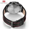 brand Multifunctional Sports Men's Watch Calendar Night Light Waterproof Leather Strap 0029G