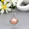 Pendant Necklaces Natural Pearl 10.5mm Vintage Women's Elegant Heart Shaped Water Drop S925 Collar Necklace Jewelry Gift