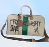 Hacker Project Project Duffle Bag Graffiti Canvas Medium Beige Big Traceer Bag Bag 45cm5742594