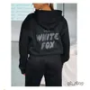 2024 Designer Tracksuit White Fox Hoodie Sets Two 2 Piece Set Women Men's Clothing Set Sporty Long Sleeved Pullover Hooded 12 Coloursspring Autumn Winter 9775