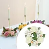 Decorative Flowers Christmas Candle Rings Greenery Garland Candleholder Boho For Celebration Wedding Taper Candles Living Room Door