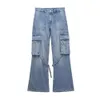 Men and women with the same cargo pants temperament casual autumn new cargo pants in jeans fashion casual jeans