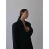 Mexzt eleganti blazer neri donna streetwear semplici giacche da ufficio office lady basic cappotto coreano moda business wear capispalla 240306