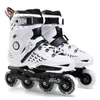 Vuxen Inline Roller Skates Flat Figur 12 Val Skatingskor Sneaker Outdoor Nybörjare Avancerade aluminiumbilar Pu Wheels Cool 240312