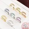 Cluster Rings Fashion Open Finger With Zircon Gemstone 925 Silver Jewelry for Women Wedding Engagement Party Presenttillbehör Partihandel