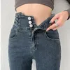 Women's Jeans Spring Winter 2024 Womens Fashion High Waist Wide Leg Baggy Woman Denim Capris Pants Jean Mom Trousers