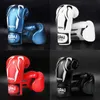 Beschermende uitrusting GINGPAI Heren Dames Bokshandschoenen Leer Jonge Man MMA Muay Thai Sanda Handschoenen Professionele Kinderbokshandschoenen 6 8 10 12oz yq240318