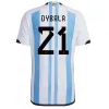 Argentina 3 estrelas camisas de futebol comemorativas 23 24 25 fãs versão jogador MESSIS MAC ALLISTER DYBALA DI MARIA MARTINEZ DE PAUL MARADONA