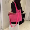 Sacs à bandoulière femmes velours côtelé sac fourre-tout grande capacité décontracté couleur unie fronde loisirs Shopping femmes filles mode sac à main