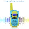 1 PC T388 Kids Walkie Talkie 8チャンネルLCD VOXスクリーン長距離3km 3〜12歳の男の子240318