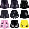 mens designer shorts hellstar shorts Summer Classic Flame Letter Print Men Women Short basketball running fitness winter shorts high street ins retro old us szie s-xl