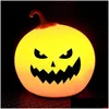 Andra LED -belysning USB -laddning Pumpkin Lights Halloween Pats Night Light Festival Atmosphere Colorf Small Table Lamp5191488 Drop Deli Dhuqm