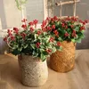 Dekorative Blumen, Weihnachtsdekoration, 7 Stück/Bündel, künstliche Beeren, Simulation, Blumenstrauß, Früchte, Zuhause, gefälschte Pflanzen