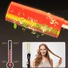 Irons varm kamrätare för peruk Professionell hårrätning Brush Electric Hair Heating Brush 2 i 1 hårrätare Curler