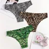 Women's Panties Underwear For Women Female Sexy Low Waist Seamless High Quality Tanga Ice Silk Leopard Print Underpants