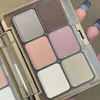 Eye Shadow 6 Colors Eyeshadow Palette Pearly Matte Earth Color Eyeshadow Contouring Powder Grey Pink Eyeshadow Eye Makeup CosmeticL2403