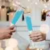 Vinglasglasögon Champagne Flutes Guld Rimmade glittrande gradient Toasting Wedding Set för brudgummen
