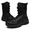 HBP bez marki wysoko kostki wodoodporne Wodoodporne mężczyźni zimowe skórzane buty bezpieczeństwa