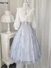 Robes de soirée Femmes Français Elelgant Vintage Robe Midi Coréen Doux Floral Anniversaire Danse Fêtes Robes D'été Mince A-ligne Vêtements