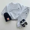 Clothing Sets 2024 Baby Fashion Spring Toddler Boys Girls Outfits Suit Cute Solid Coat Tops Sport Pants Formal Party Kids Children Clothes