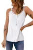 Women's Blouses White Ribbed Lace Trim Racerback Tank Top For Women