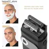 Rasoirs électriques Kemei rasoir électrique hommes tondeuse à barbe rasoir à feuille alternative rasoir professionnel Q240318