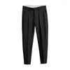 Costumes pour hommes Hommes Pantalon de bureau Pantalon de costume élégant Slim Fit avec poches souples Taille moyenne Fermeture à glissière Style d'affaires formel pour un