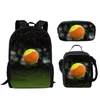 Backpack Harajuku Tennis Ball 3D Print 3pcs/Set Student School Bags Laptop Daypack Lunch Bag Pencil Case