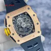 RM WATK KOLEKCJA Crystal Watch RM11-03 RG Rose Gold Material Data Miesiąc Chronograph Automatyczne mechaniczne męskie zegarek