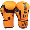 Équipement de protection Gants de boxe GINGPAI pour hommes femmes enfants Gants de boxe en cuir pour sac de boxe Kickboxing Gants de combat Muay Thai 6/8/10/12 oz yq240318