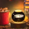 Figurines décoratives 3D LED veilleuse voie lactée galaxie système solaire boule de cristal enfants lampe chambre ambiance créative cadeau lumières