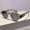 النظارات الشمسية Kammpt Vintage Round Men 2024 Trendy Retro Brand Designer Women Shades Fashion Original UV400 Protection Eyewear