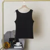 Damen-Tanktop, Designer-Luxus-Cropped-Tops, T-Shirts, Damenmarke, Strick, Stickerei, Weste, ärmellos, atmungsaktiv, Strickpullover, Damen-Sport-T-Shirts, Sommer, kurz, schlank