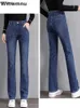 Jeans da donna Primavera Autunno Jeans dritti a vita alta Donna New Vintage Pantaloni slim in denim Moda coreana Streetwear Kot Pantolon Casual VaquerosC24318