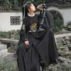 Stage Wear Tang Round Neck Gown Shirt Spring And Autumn Embroidered Hanfu Men's Women's Ancient Costume