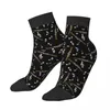 Calcetines de hombre clarinete tobillo notas musicales Unisex Harajuku patrón impreso Crazy Low calcetín regalo