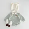 7389 Ins, детская одежда, английская одежда для скалолазания с героями мультфильмов, осенняя одежда с принтом медведя для мальчиков, 240311