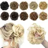 Synthetic Wigs Synthetic Messy Hair Bun Chignon Scrunchies Fake Hair Band Braid Elastic Hairpiece Tail For Women Synthetic Wrap Curly Ponytail 240329