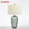 Lampy stołowe Saman Nordic Modern Glaze Lampa Modna sztuka Pokój Sypialnia El LED Personalność Oryginalność Light